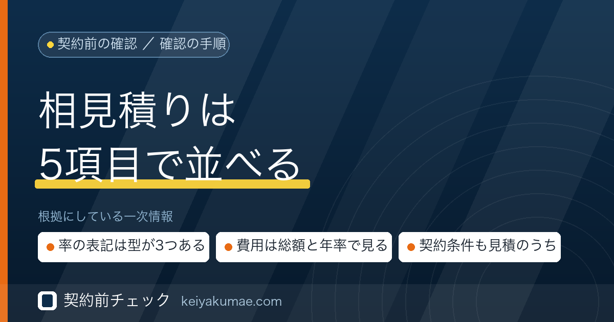 契約前チェック|ファクタリングの相見積り